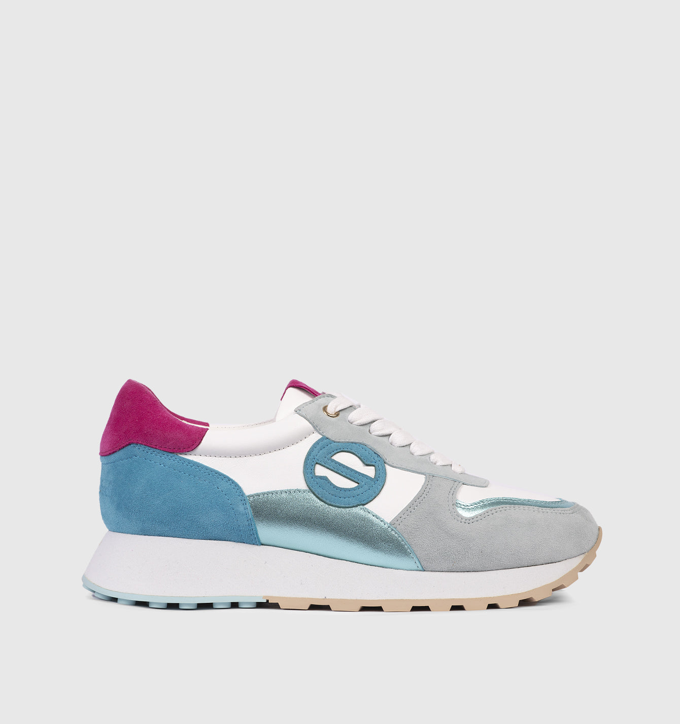 Women blu fuschia sneakers 25S41-04