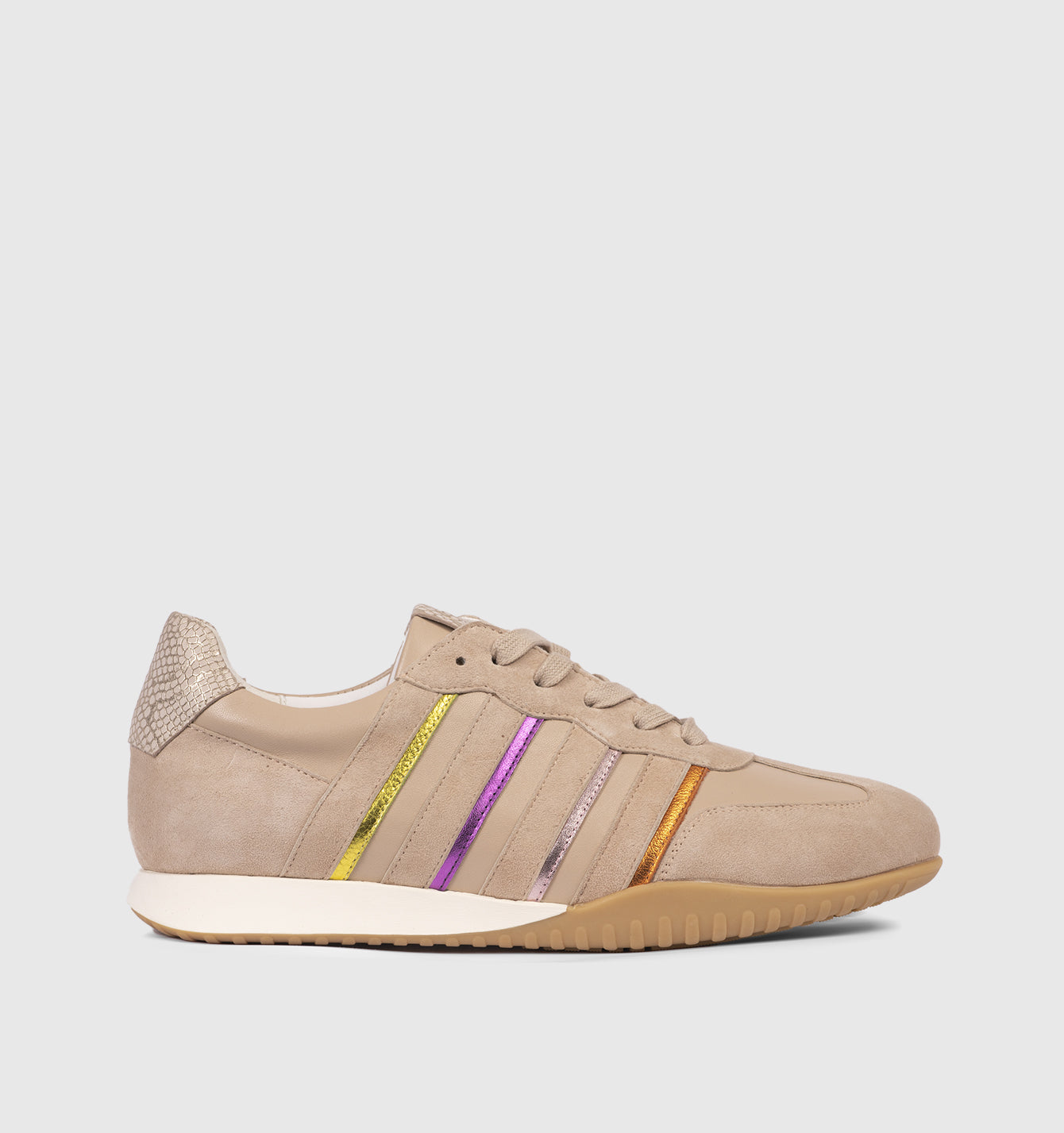 Women beige sneakers 25S55-01