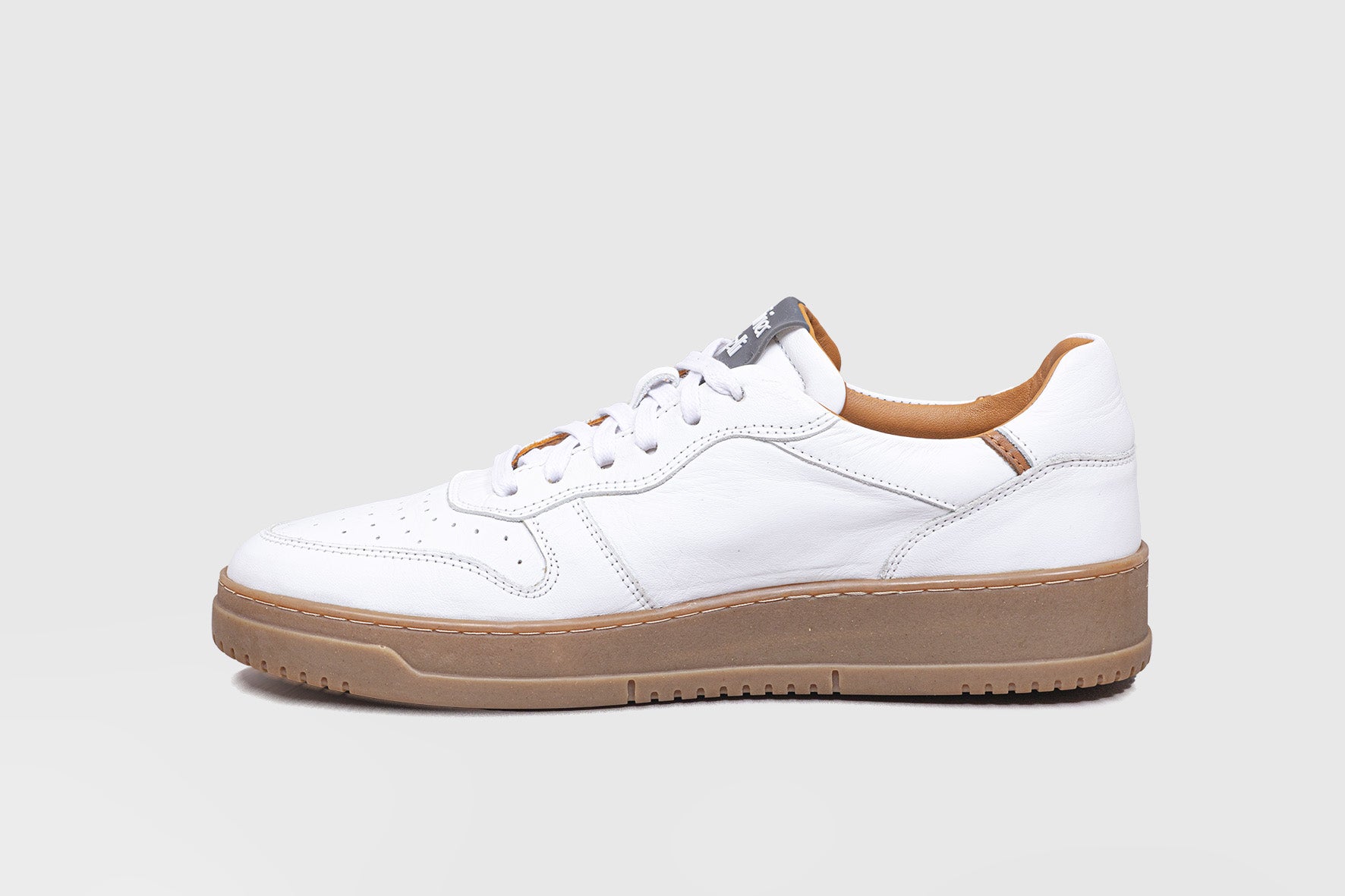 Sneakers Dames Witte Lederen Sneakers Heren 5th Avenue Witte Leren