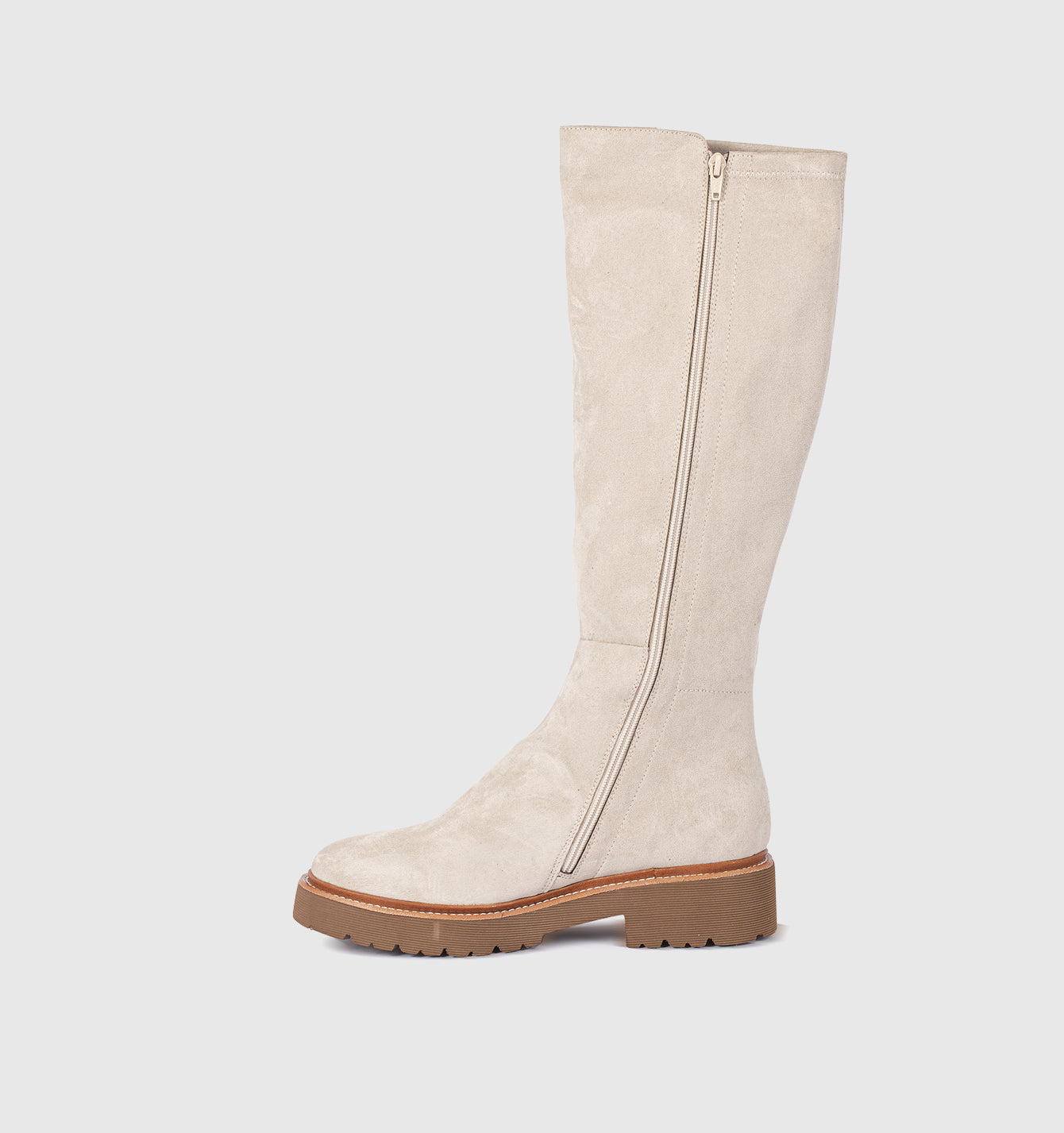 Olivier Strelli Schoenen Overknee Beige Flach Olivier Strelli