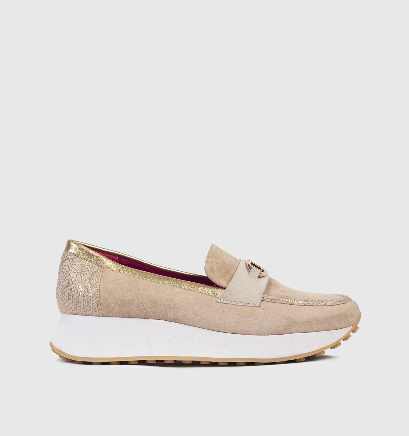 Women beige loafers 25S05-03