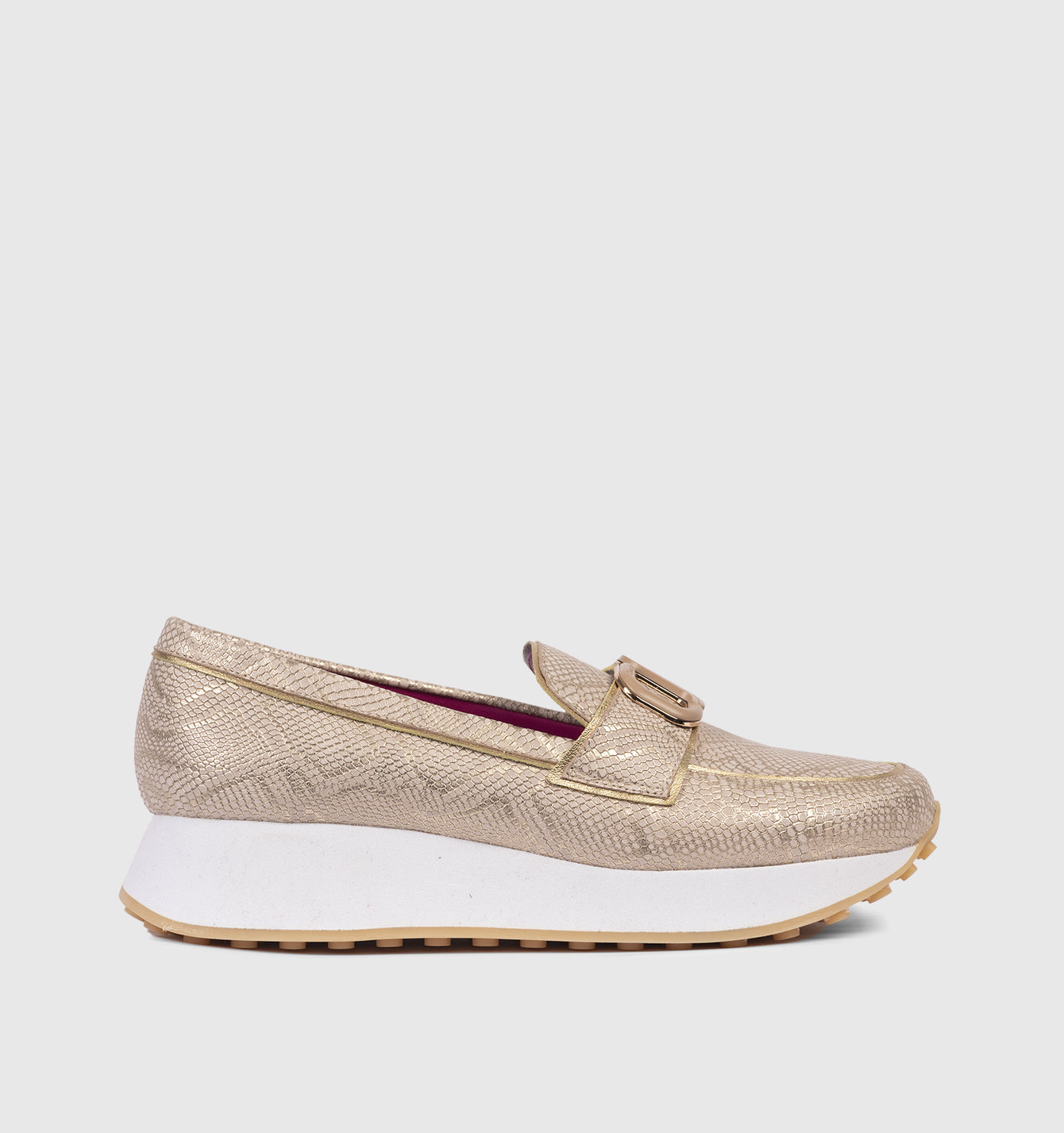 Women beige loafers 25S07-02