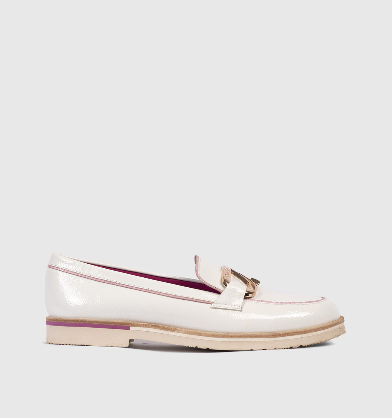 Women white loafers 25S11-03