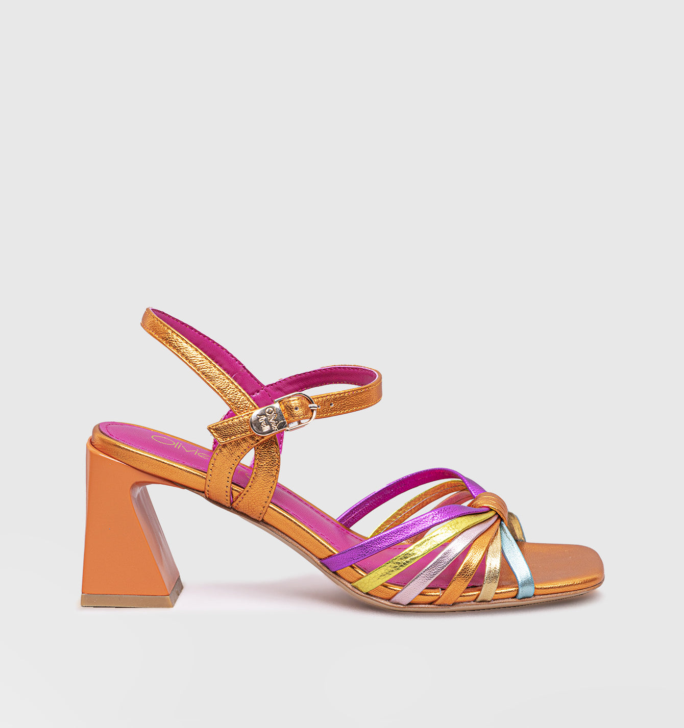 Women Orange Heels 24S35-02