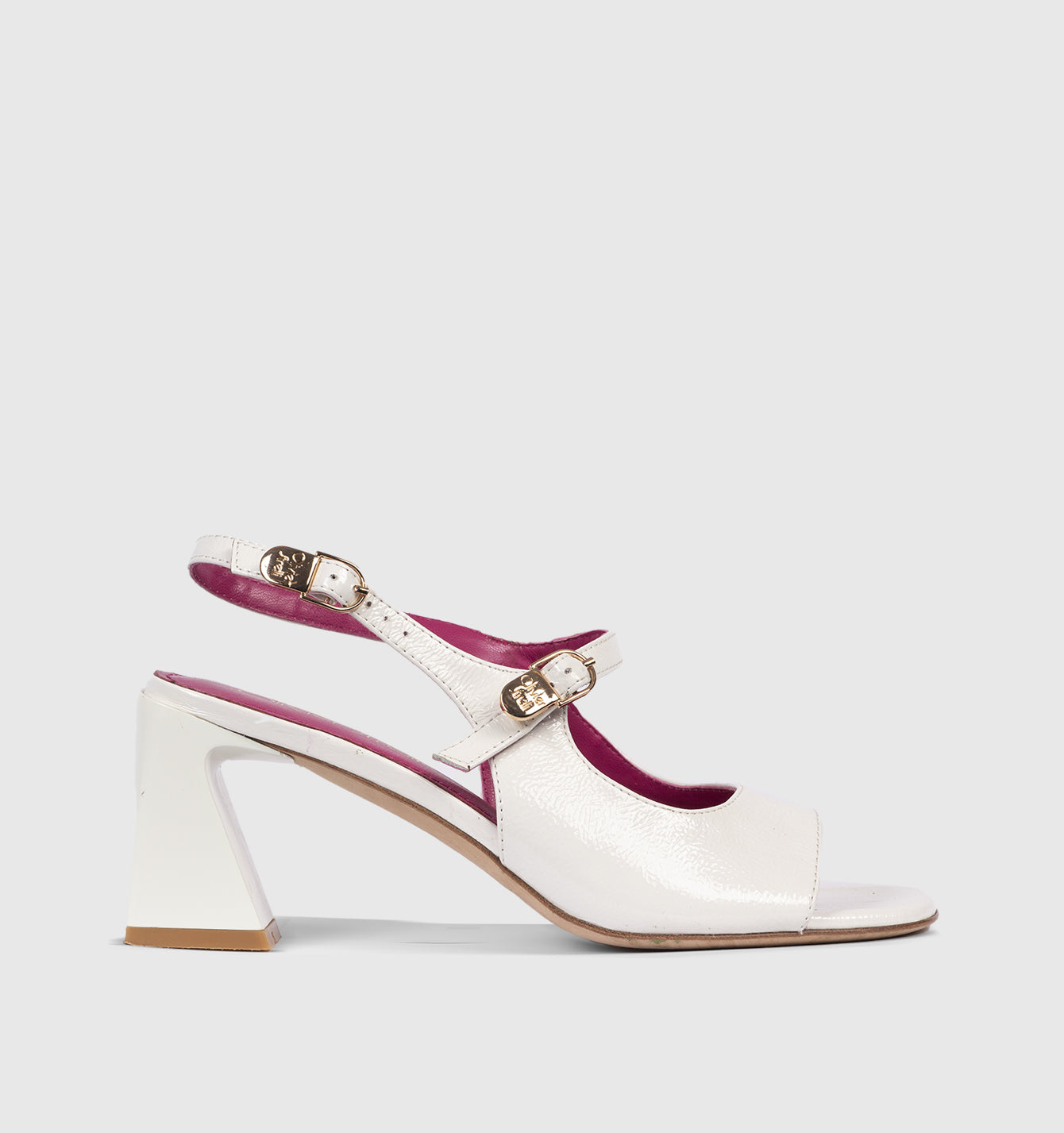 Women white heels 25S31-03