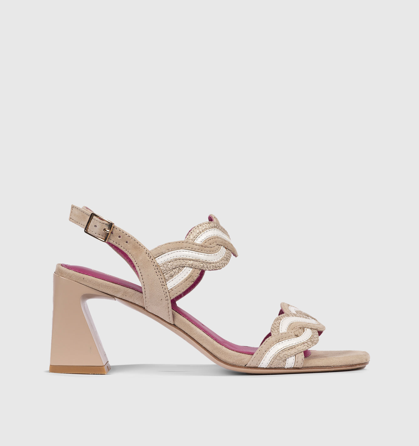 Women beige heels 25S32-02